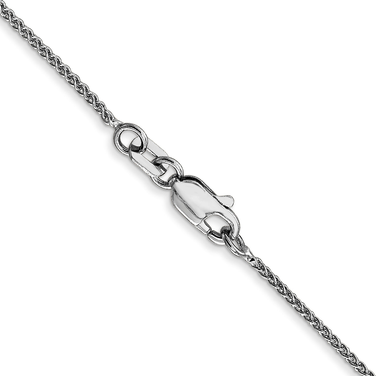 Gold (10K & 14K) Spiga Chain - 10k White Gold / 16 in / 1.05 mm, Lobster