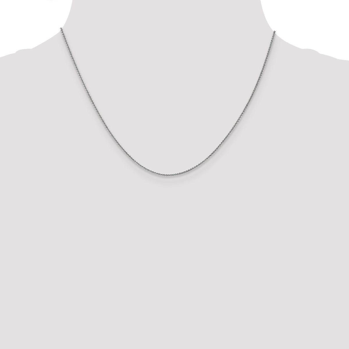 Gold (10K & 14K) Spiga Chain - 10k White Gold / 18 in / 1.05 mm, Lobster