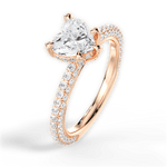Madeline Heart Cut Lab Grown Diamond 18Kt Rose Gold Engagement Ring - View 4
