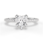 Madeline Heart Cut Lab Grown Diamond 14Kt White Gold Engagement Ring