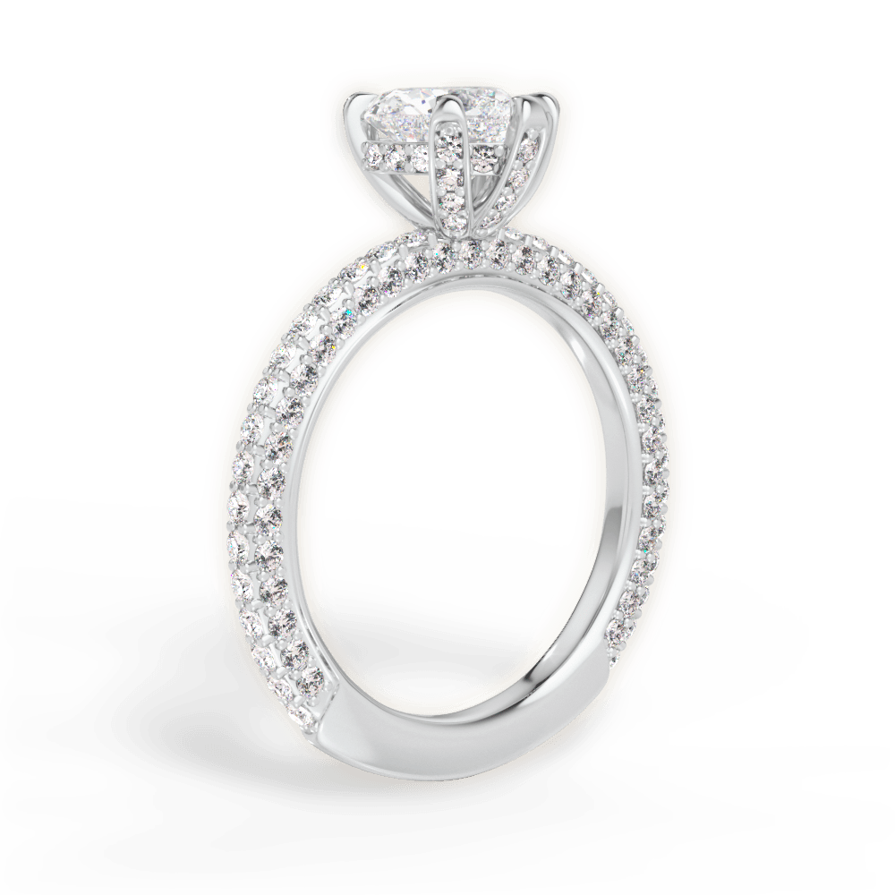 Madeline Heart Cut Lab Grown Diamond 14Kt White Gold Engagement Ring - View 2