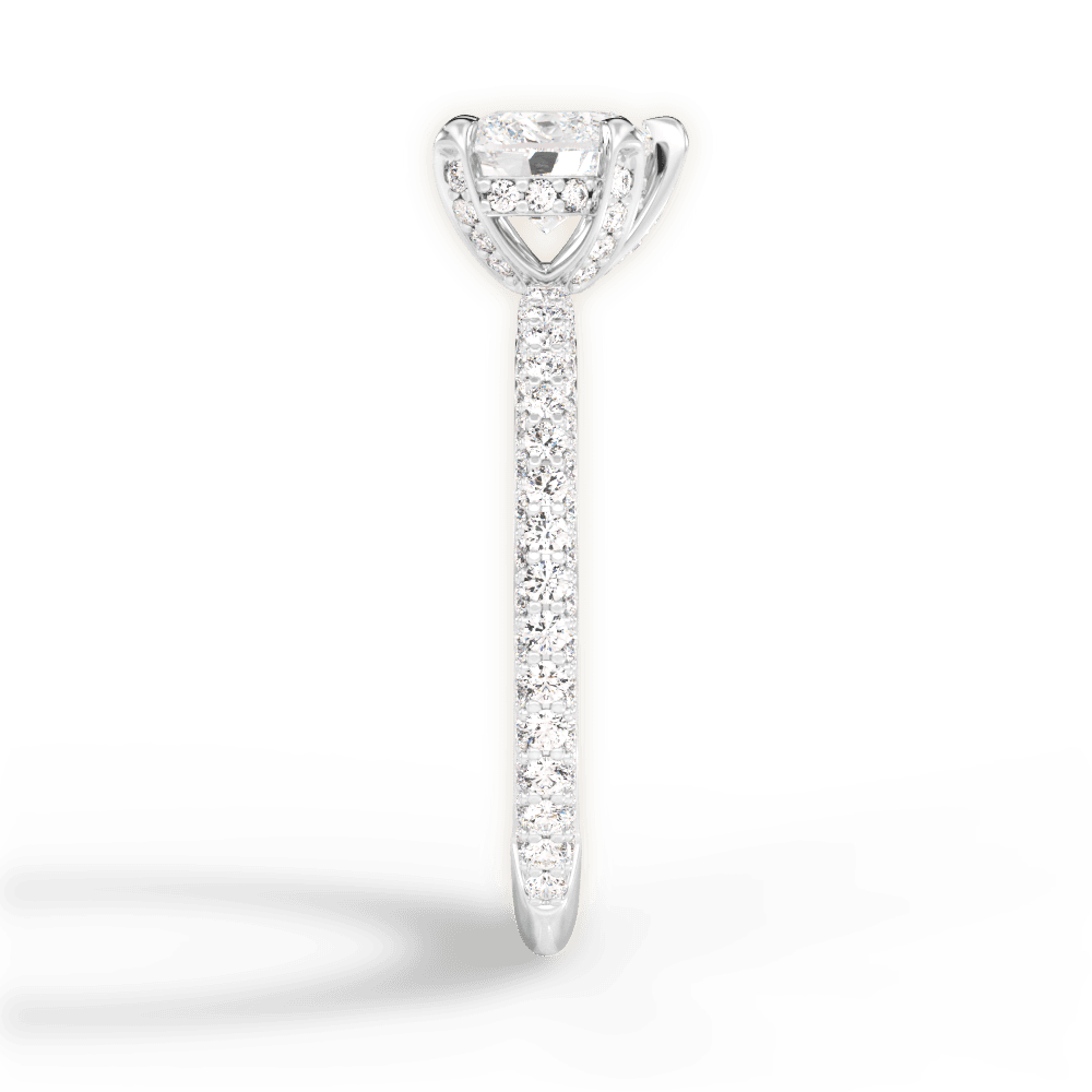 Madeline Heart Cut Lab Grown Diamond Platinum Engagement Ring - View 4