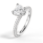 Madeline Heart Cut Lab Grown Diamond Platinum Engagement Ring - View 3