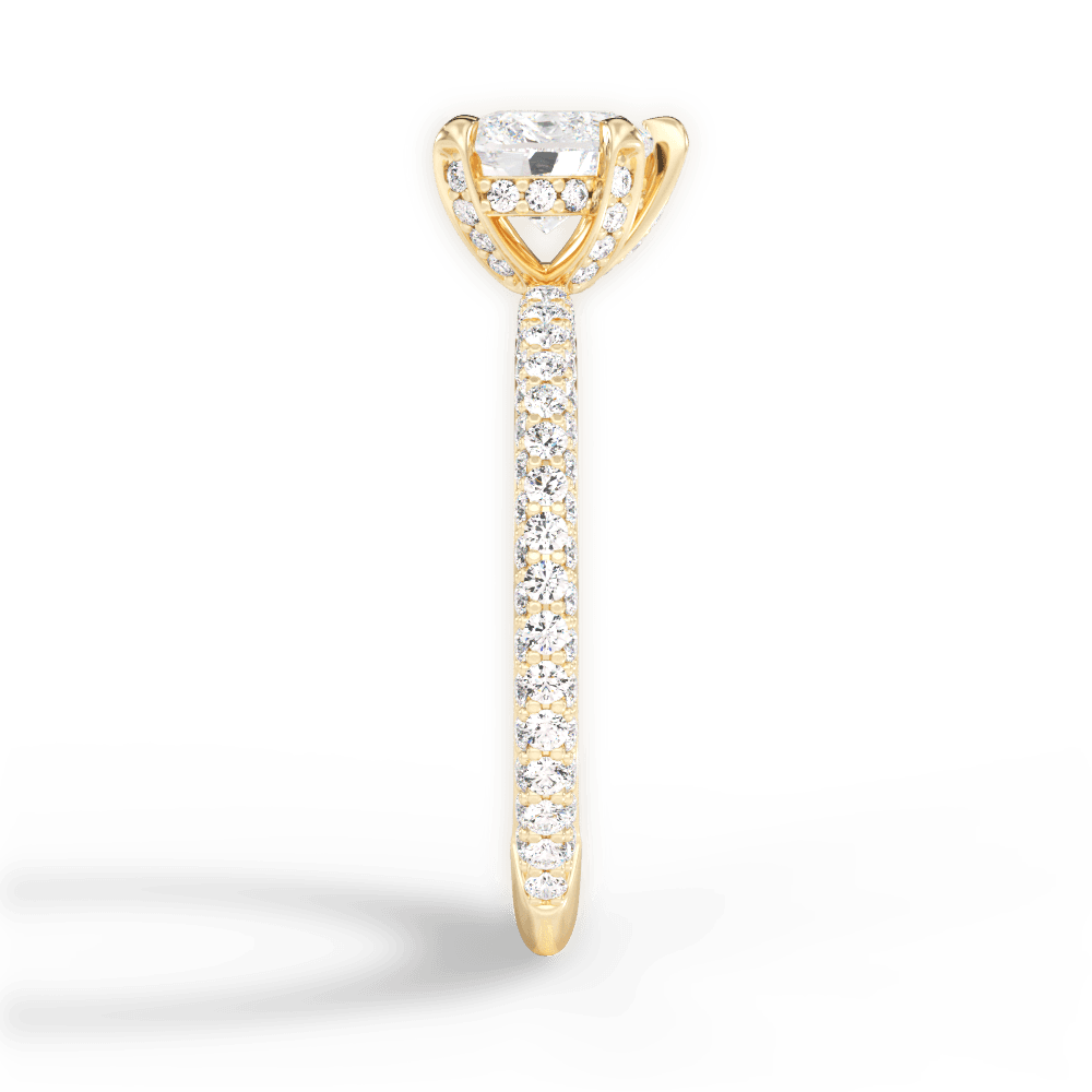 Madeline Heart Cut Lab Grown Diamond 18Kt Yellow Gold Engagement Ring - View 2
