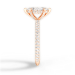Madeline Marquise Cut Lab Grown Diamond 18Kt Rose Gold Engagement Ring - View 3