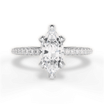 Madeline Marquise Cut Lab Grown Diamond 14Kt White Gold Engagement Ring
