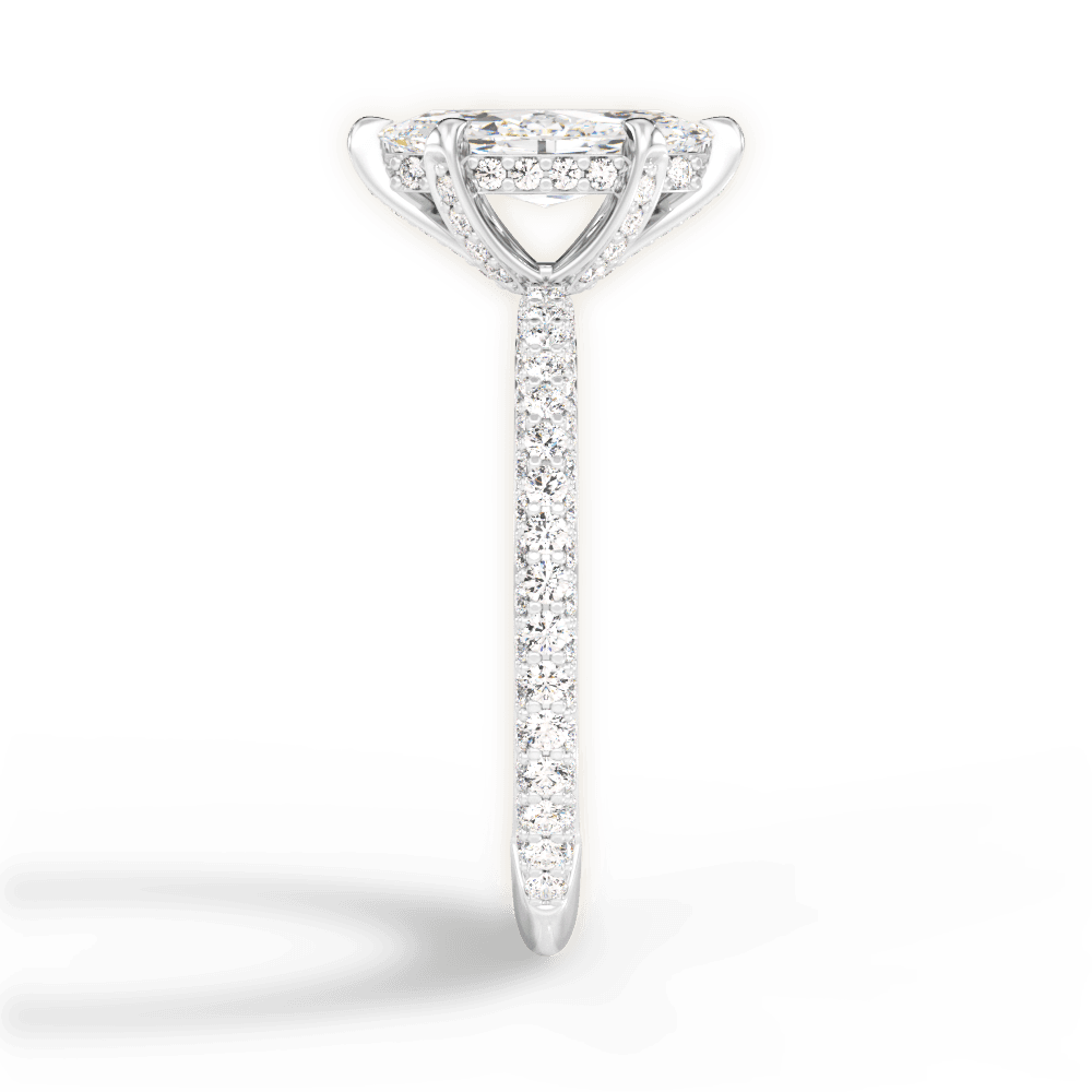 Madeline Marquise Cut Lab Grown Diamond 14Kt White Gold Engagement Ring - View 2