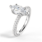 Madeline Marquise Cut Lab Grown Diamond 18Kt White Gold Engagement Ring - View 4