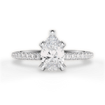 Madeline Pear Cut Lab Grown Diamond 14Kt White Gold Engagement Ring