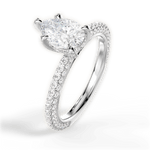 Madeline Pear Cut Lab Grown Diamond 14Kt White Gold Engagement Ring - View 2