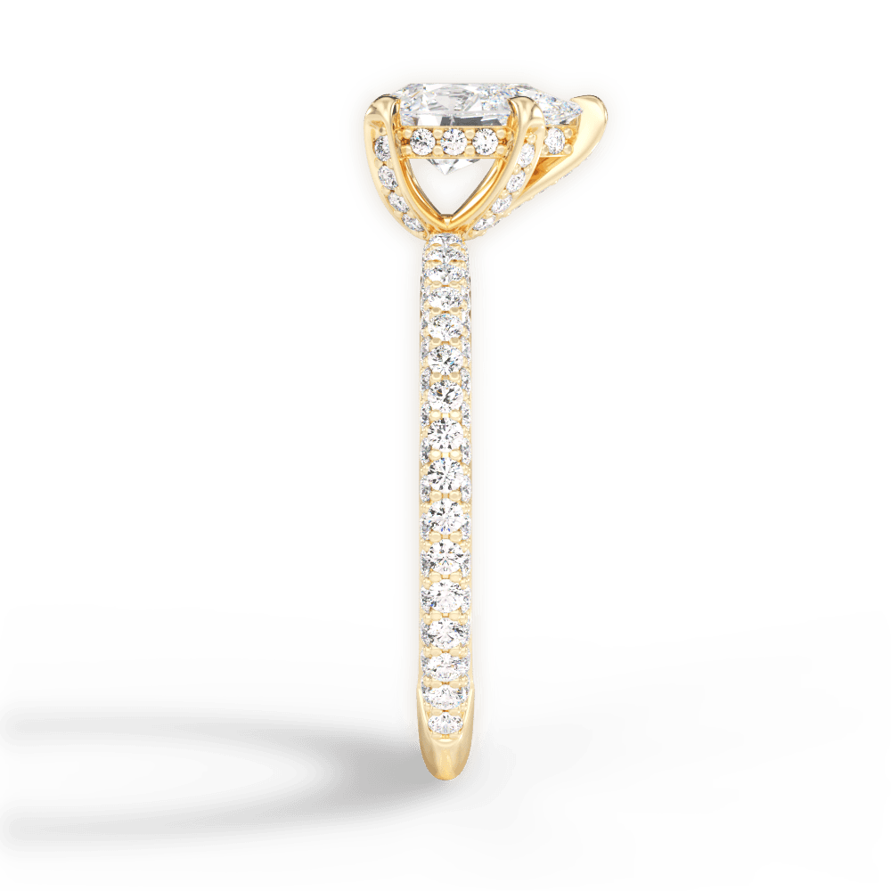 Madeline Pear Cut Lab Grown Diamond 18Kt Yellow Gold Engagement Ring - View 4