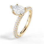 Madeline Pear Cut Lab Grown Diamond 18Kt Yellow Gold Engagement Ring - View 2
