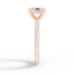 Madeline Radiant Cut Lab Grown Diamond 18Kt Rose Gold Engagement Ring - View 2