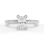 Madeline Radiant Cut Lab Grown Diamond 14Kt White Gold Engagement Ring