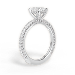 Madeline Radiant Cut Lab Grown Diamond Platinum Engagement Ring - View 3