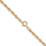 Gold (10K & 14K) Carded Cable Rope Chain - 14k Yellow Gold / 16 in / 1.55 mm