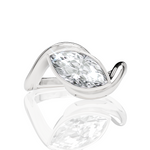 Sabrina marquise lab diamond engagement ring in platinum