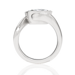 Sabrina marquise lab diamond engagement ring in platinum - view 3