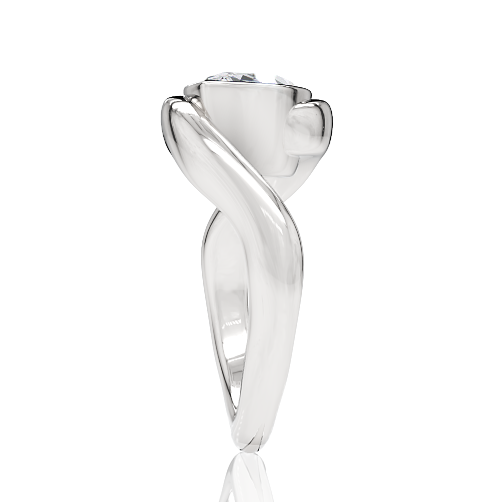 Sabrina marquise lab diamond engagement ring in platinum - view 4