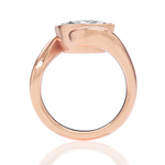 Sabrina marquise lab diamond engagement ring in 18k rose gold - view 3