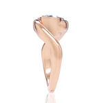 Sabrina marquise lab diamond engagement ring in 18k rose gold - view 4
