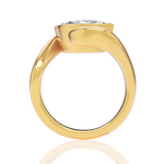 Sabrina marquise lab diamond engagement ring in 18k yellow gold - view 3