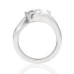Shannon marquise lab diamond engagement ring in platinum - view 3