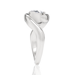 Shannon marquise lab diamond engagement ring in 14k white gold - view 4