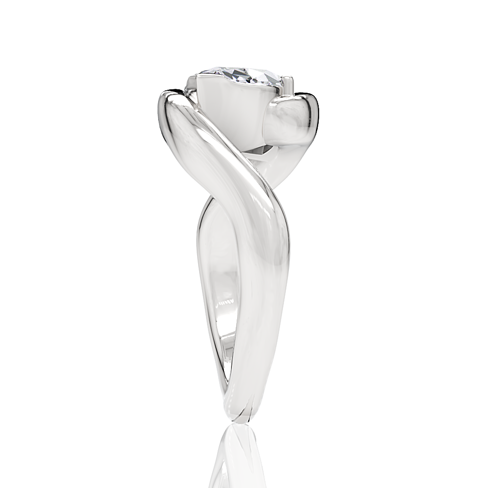 Shannon marquise lab diamond engagement ring in platinum - view 4