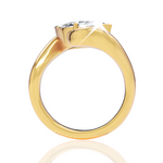 Shannon pear lab diamond engagement ring in 14k yellow gold - view 3