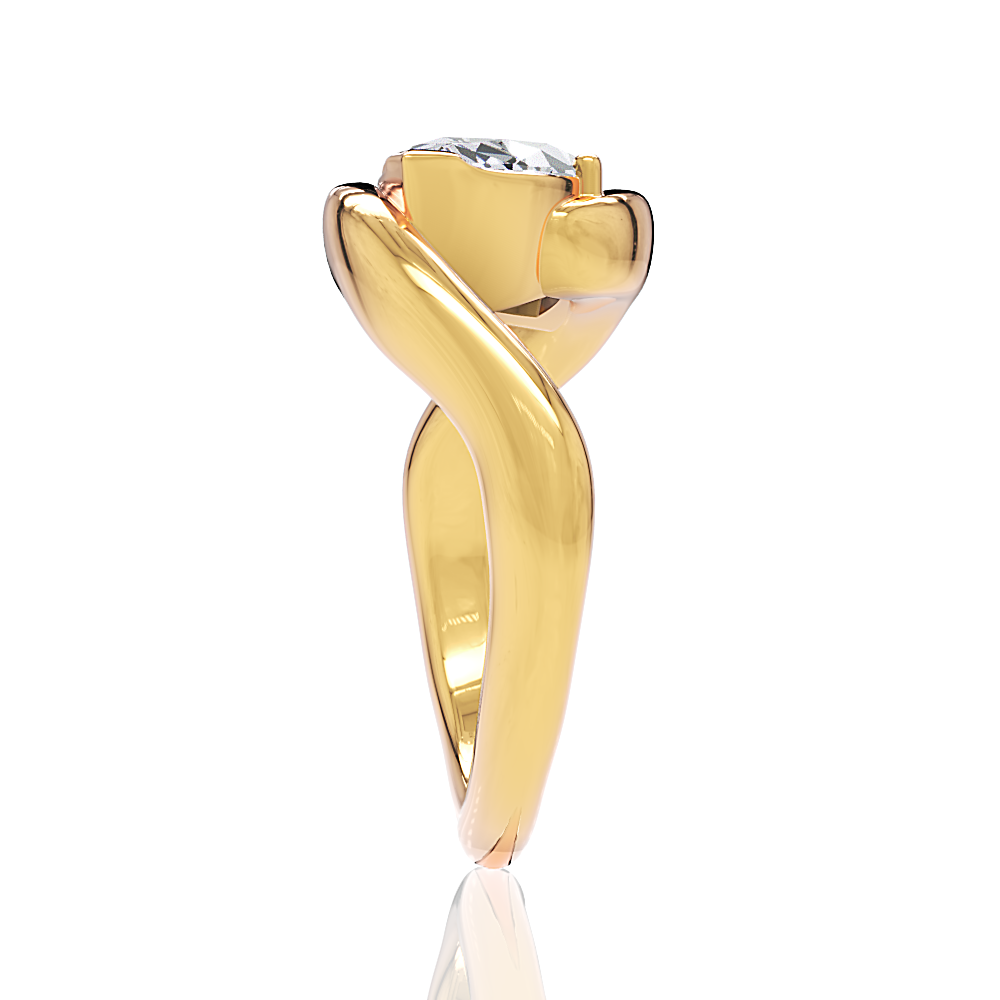 Shannon marquise lab diamond engagement ring in 14k yellow gold - view 4