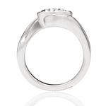 Sabrina oval lab diamond engagement ring in platinum - view 3