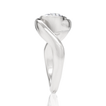 Sabrina oval lab diamond engagement ring in 18k white gold - view 4