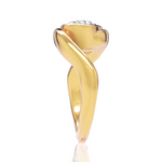 Sabrina oval lab diamond engagement ring in 14k yellow gold - view 4