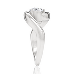 Shannon oval lab diamond engagement ring in 18k white gold - view 4