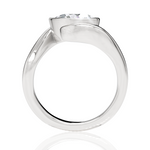 Sabrina pear lab diamond engagement ring in 18k white gold - view 3