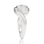 Sabrina pear lab diamond engagement ring in platinum - view 4