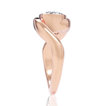 Sabrina pear lab diamond engagement ring in 18k rose gold - view 4