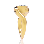 Sabrina pear lab diamond engagement ring in 14k yellow gold - view 4