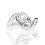 Shannon pear lab diamond engagement ring in 18k white gold
