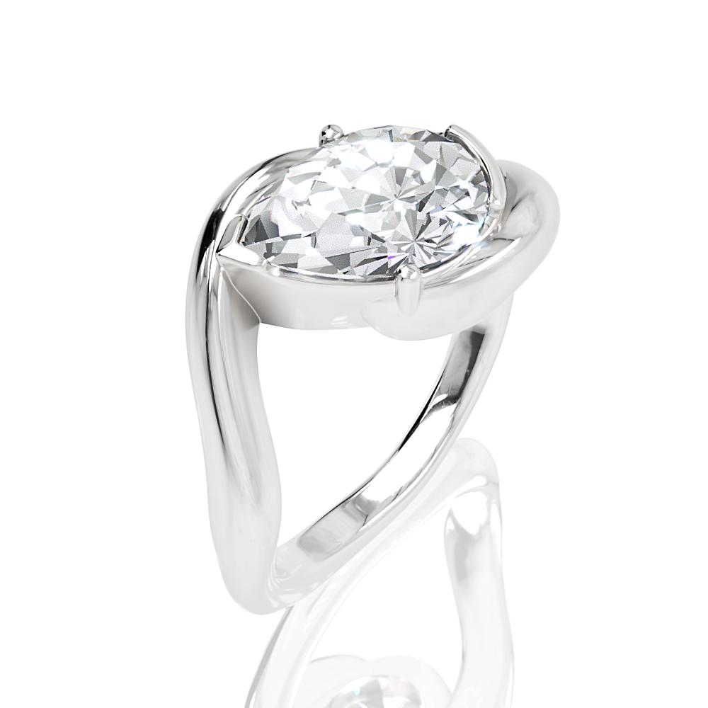 Shannon pear lab diamond engagement ring in platinum - view 2