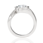 Shannon pear lab diamond engagement ring in 14k white gold - view 3