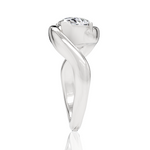 Shannon pear lab diamond engagement ring in 14k white gold - view 4