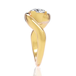 Shannon pear lab diamond engagement ring in 18k yellow gold - view 4