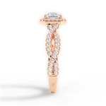 Latoya Asscher Cut Lab Grown Diamond 18Kt Rose Gold Engagement Ring - View 4