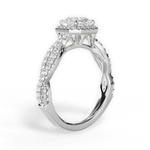 Latoya Asscher Cut Lab Grown Diamond Platinum Engagement Ring - View 2