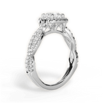 Latoya Cushion Cut Lab Grown Diamond 14Kt White Gold Engagement Ring - View 4
