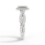 Latoya Emerald Cut Lab Grown Diamond 14Kt White Gold Engagement Ring - View 3