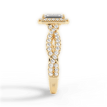 Latoya Emerald Cut Lab Grown Diamond 18Kt Yellow Gold Engagement Ring - View 2