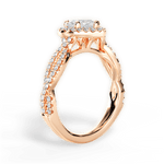 Latoya Heart Cut Lab Grown Diamond 18Kt Rose Gold Engagement Ring - View 3